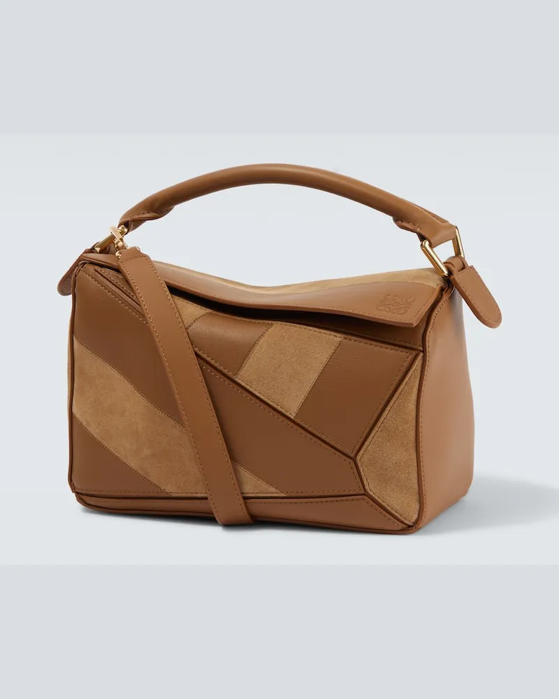 Loewe Tote Bag Puzzle Small aus Leder Braun