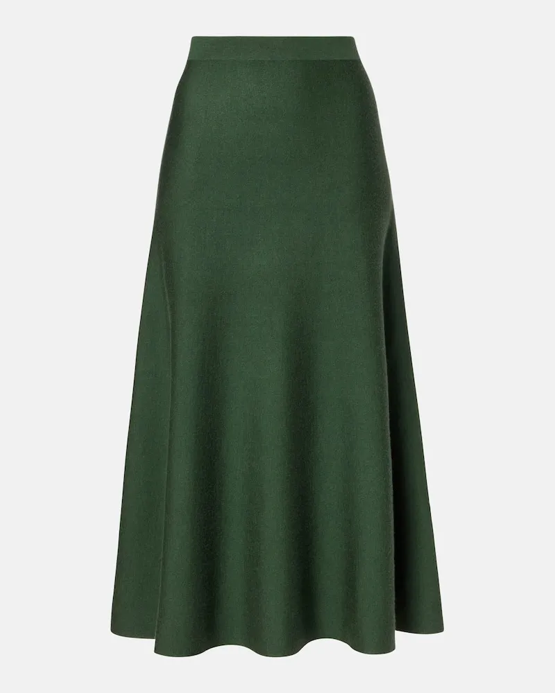 Gabriela Hearst Midirock Freddie aus Wolle, Kaschmir und Seide Grün