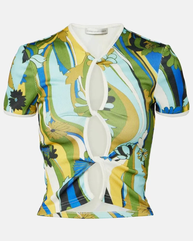 Christopher Esber Cropped-Top Acidic Multicolor