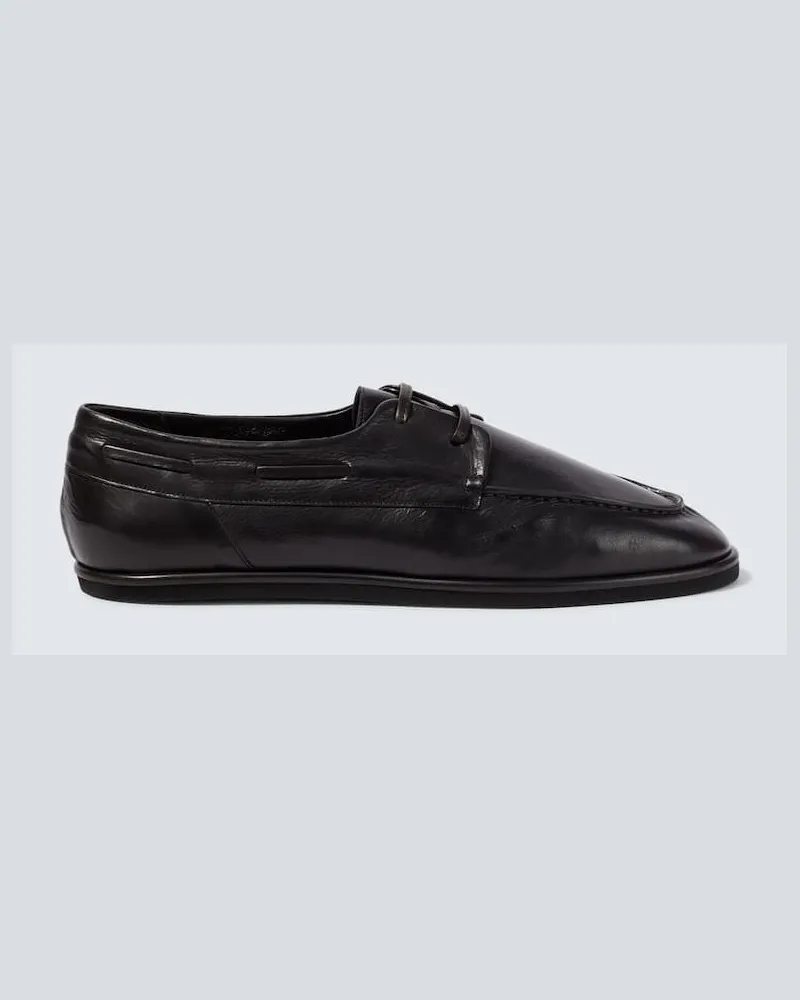 AURALEE Segelschuhe aus Leder Schwarz