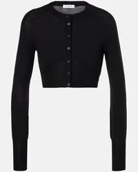 Alaïa Alaia Cropped-Cardigan aus einem Wollgemisch Schwarz