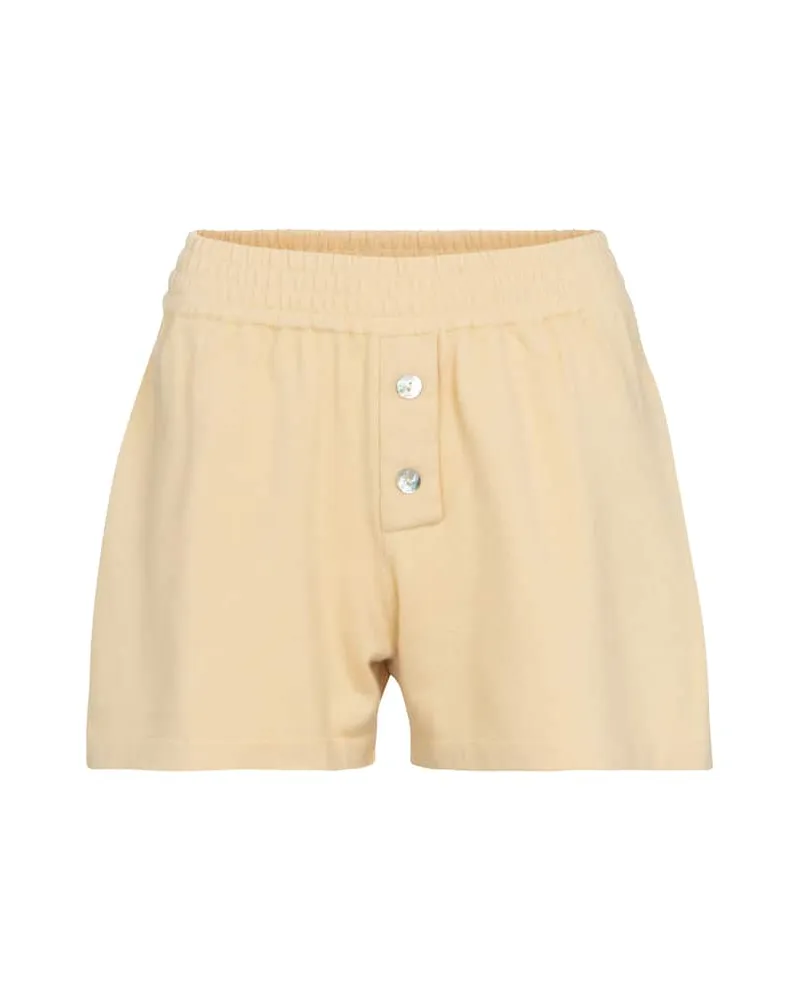 Live The Process Shorts aus einem Kaschmirgemisch Gelb