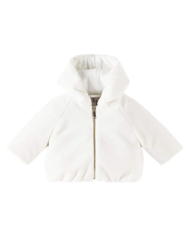 Il Gufo Baby Jacke aus Faux Fur Weiß