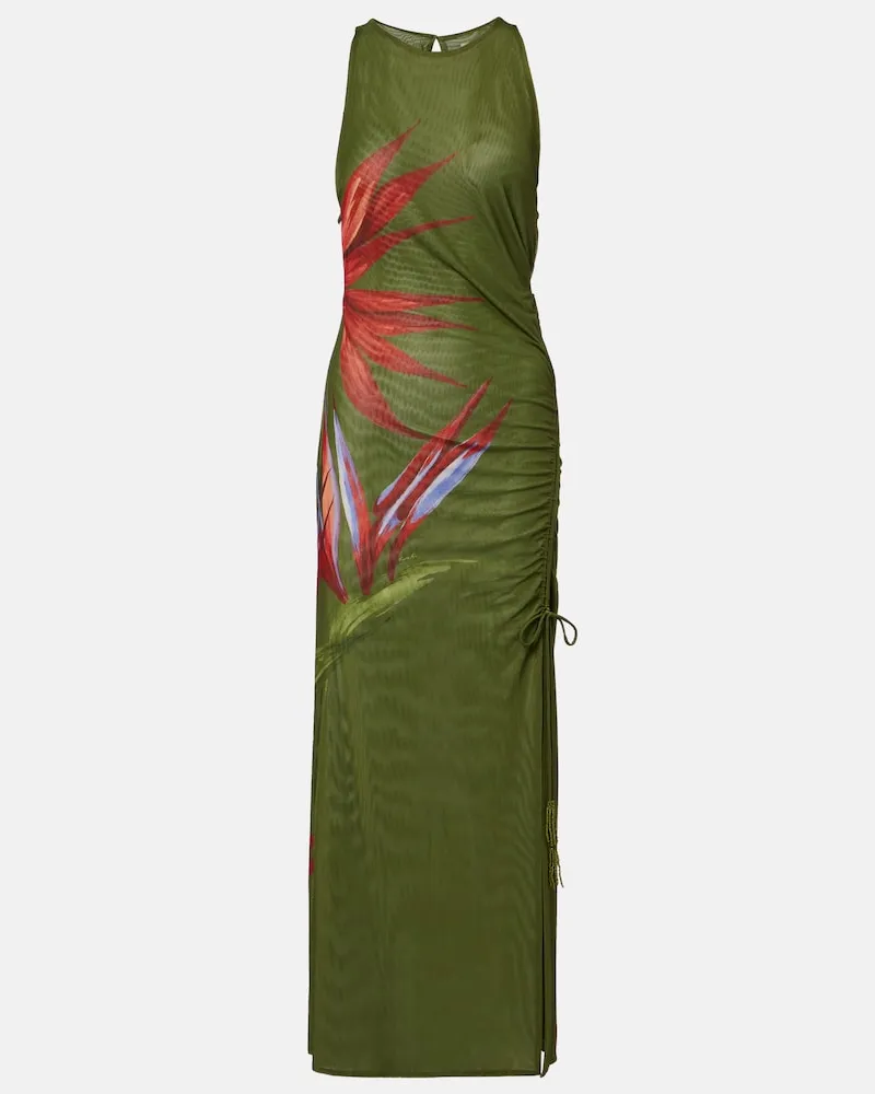 FARM Rio Bedrucktes Midikleid Strilitzia Grün
