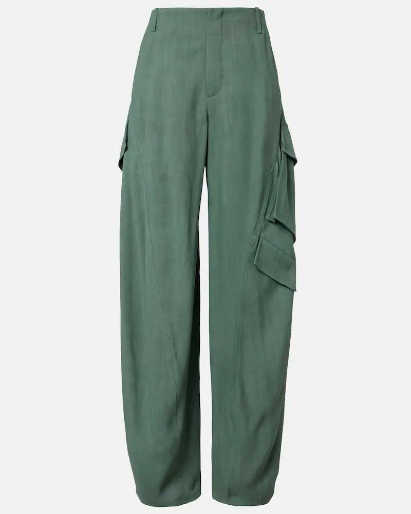 Alaïa Alaïa Cargohose aus Twill Grün