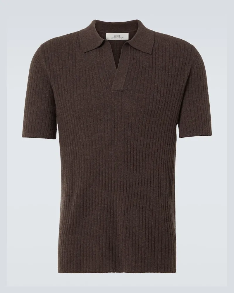 arch4 Polopullover Mr Timo aus Kaschmir Braun