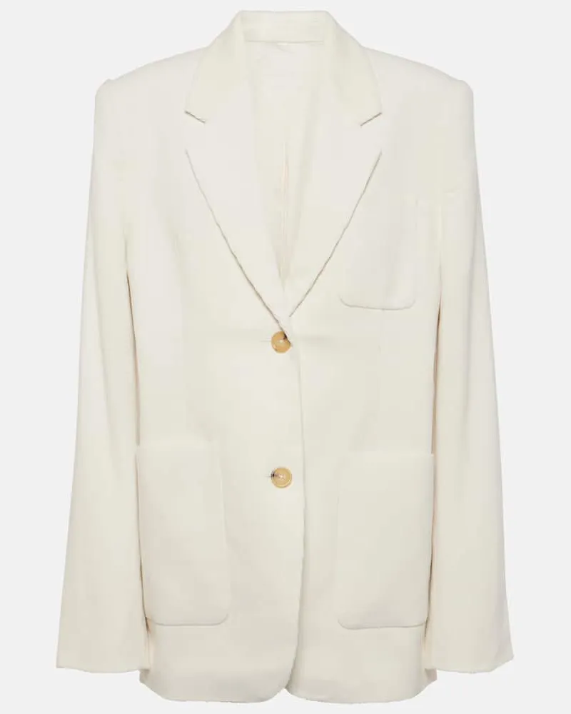 Totême Blazer aus Cord Weiß