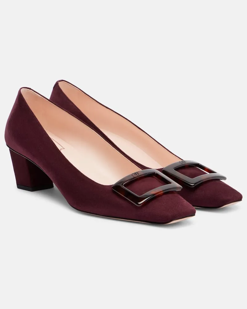 Roger Vivier Pumps Belle Vivier 45 aus Veloursleder Burgund