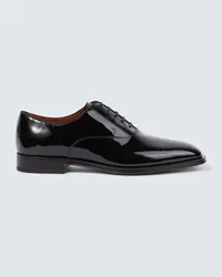 TOD'S Schnuerschuhe aus Lackleder Schwarz