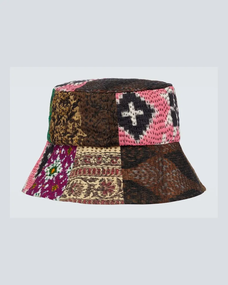 Dries van Noten Fischerhut im Patchwork-Stil Multicolor