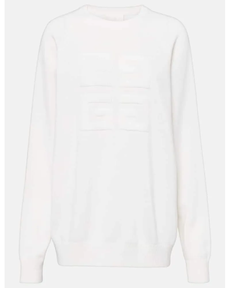 Givenchy Pullover 4G aus Kaschmir Weiss