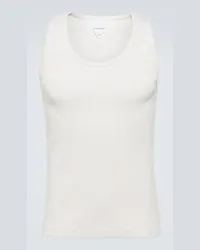 Bottega Veneta Top aus Jersey Weiss