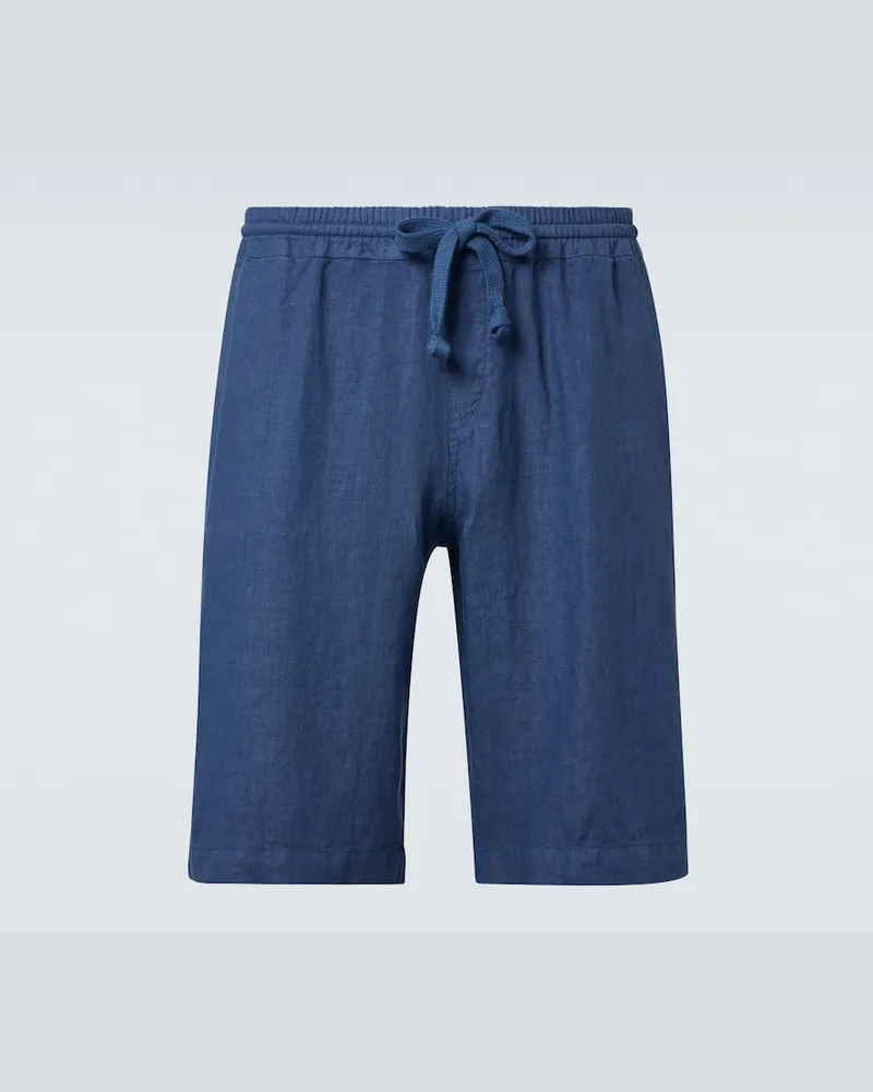 Fedeli Shorts aus Leinen Blau