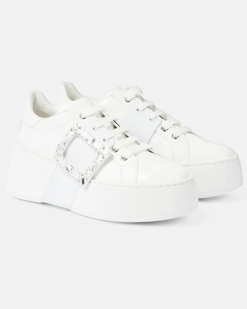 Roger Vivier Sneakers Viv’ Skate aus Leder Weiß