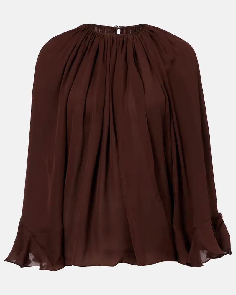 Johanna Ortiz Bluse aus Seiden-Georgette Braun