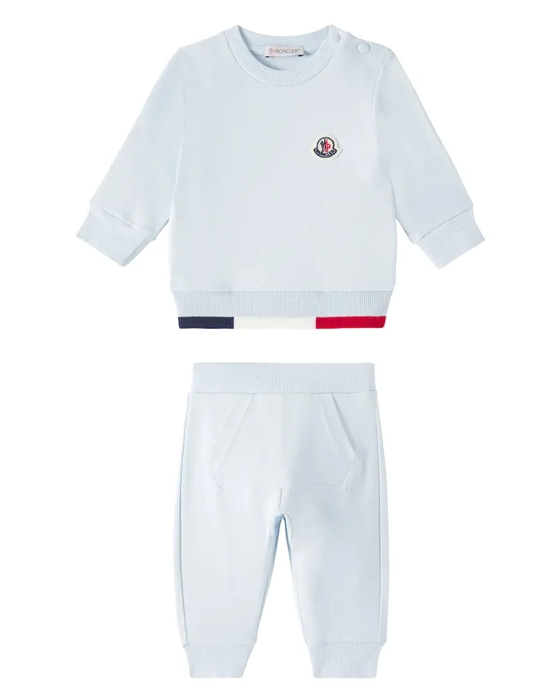 Moncler Baby Set aus Sweatshirt und Jogginghose Blau