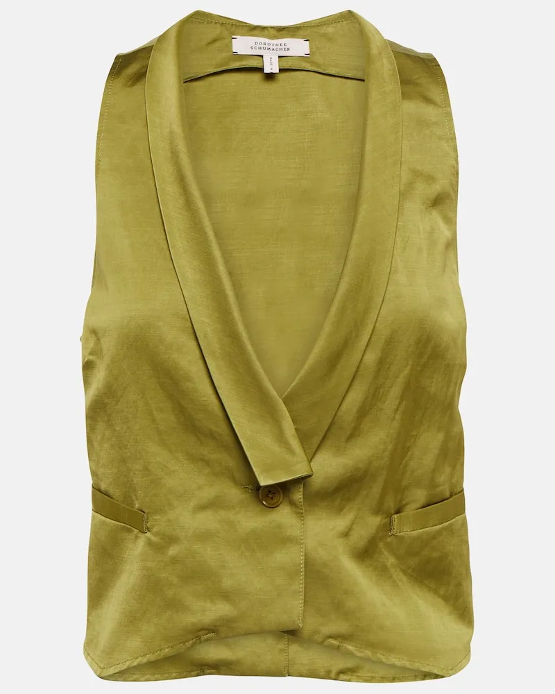 Dorothee Schumacher Weste Slouchy Coolness Grün