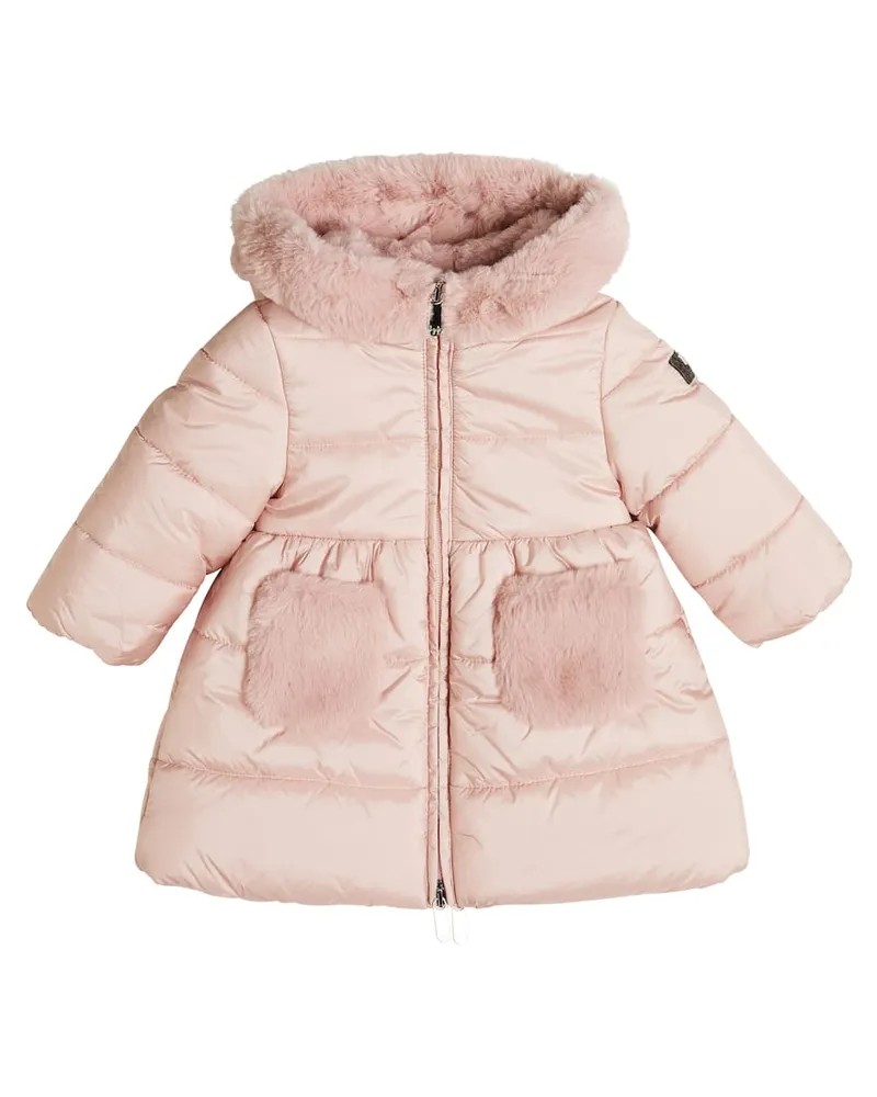 Il Gufo Baby Wattierter Mantel Rosa