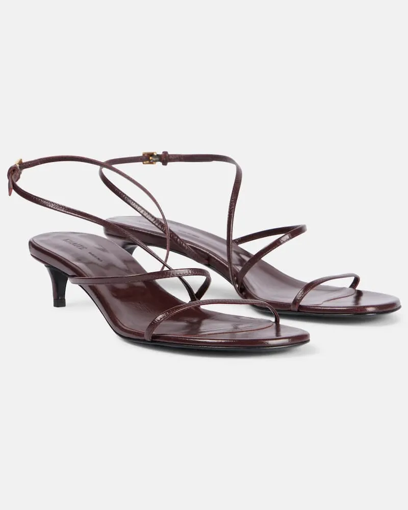 KHAITE Sandalen Loop 35 aus Leder Burgund
