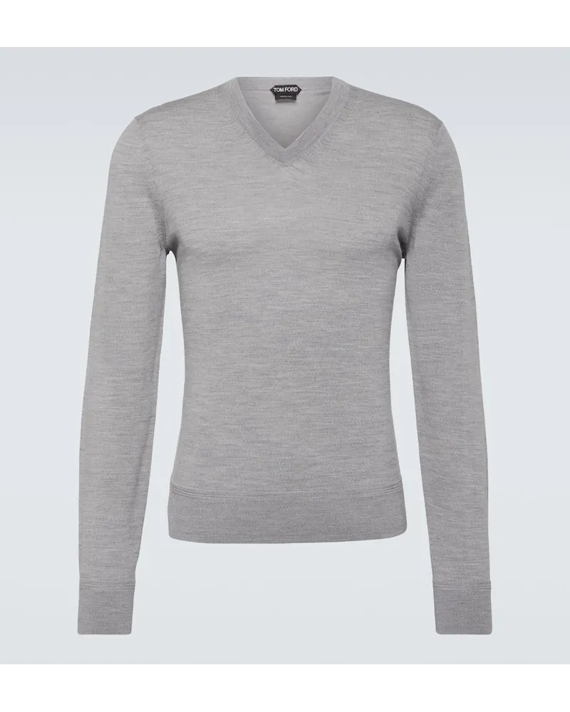 Tom Ford Pullover aus Wolle Grau