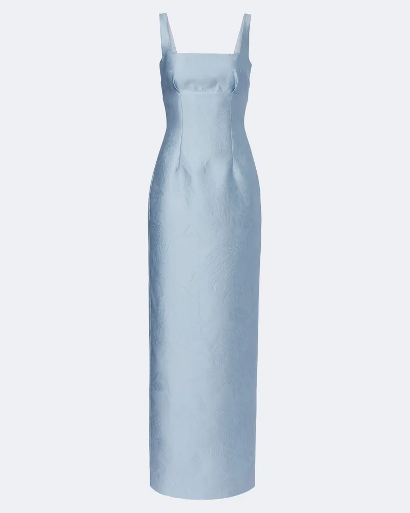 EMILIA WICKSTEAD Robe Micheline aus Cloqué Blau