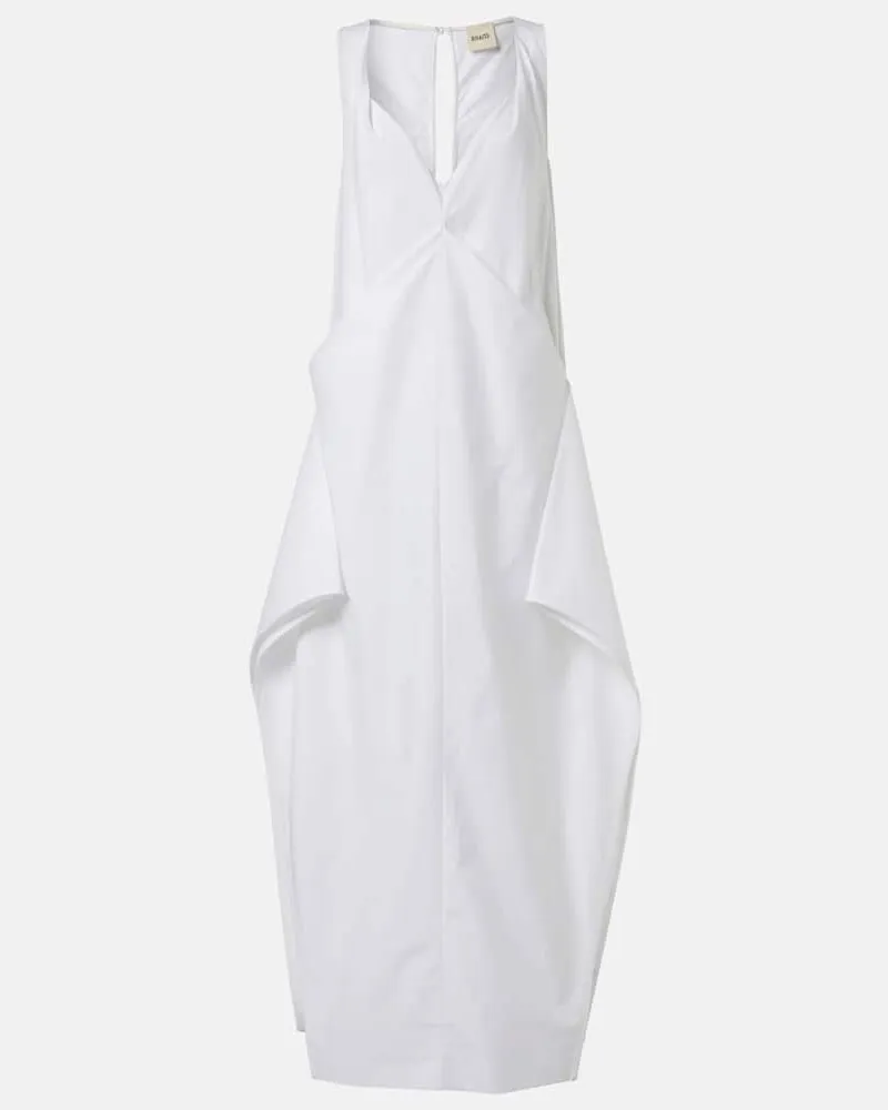 KHAITE Maxikleid Kenith aus Baumwolle Weiß