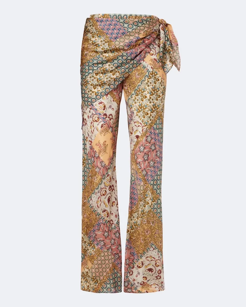 Zimmermann Weite Hose Fairlight aus Seide Multicolor