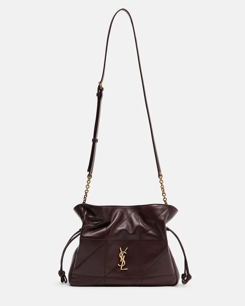 Saint Laurent Schultertasche Jamie Small aus Leder Burgunderrot