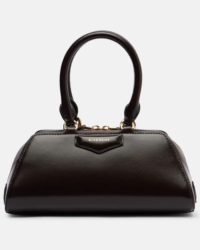 Givenchy Tote Bag Antigona East-West Mini aus Leder Braun