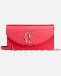 Christian Louboutin Clutch Loubi54 aus Seidensatin Rot