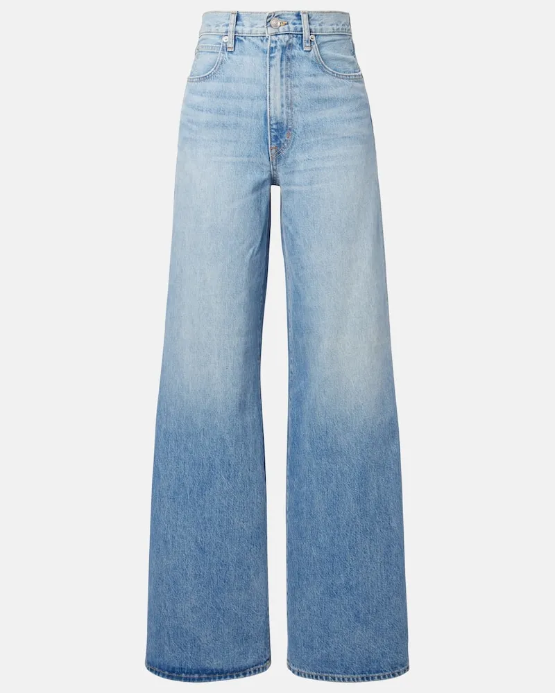 SLVRLAKE High-Rise Wide-Leg Jeans Eva Blau