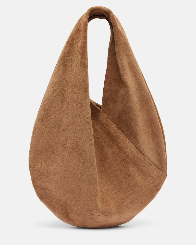 Aesther Ekme Schultertasche Ora Mini aus Veloursleder Beige