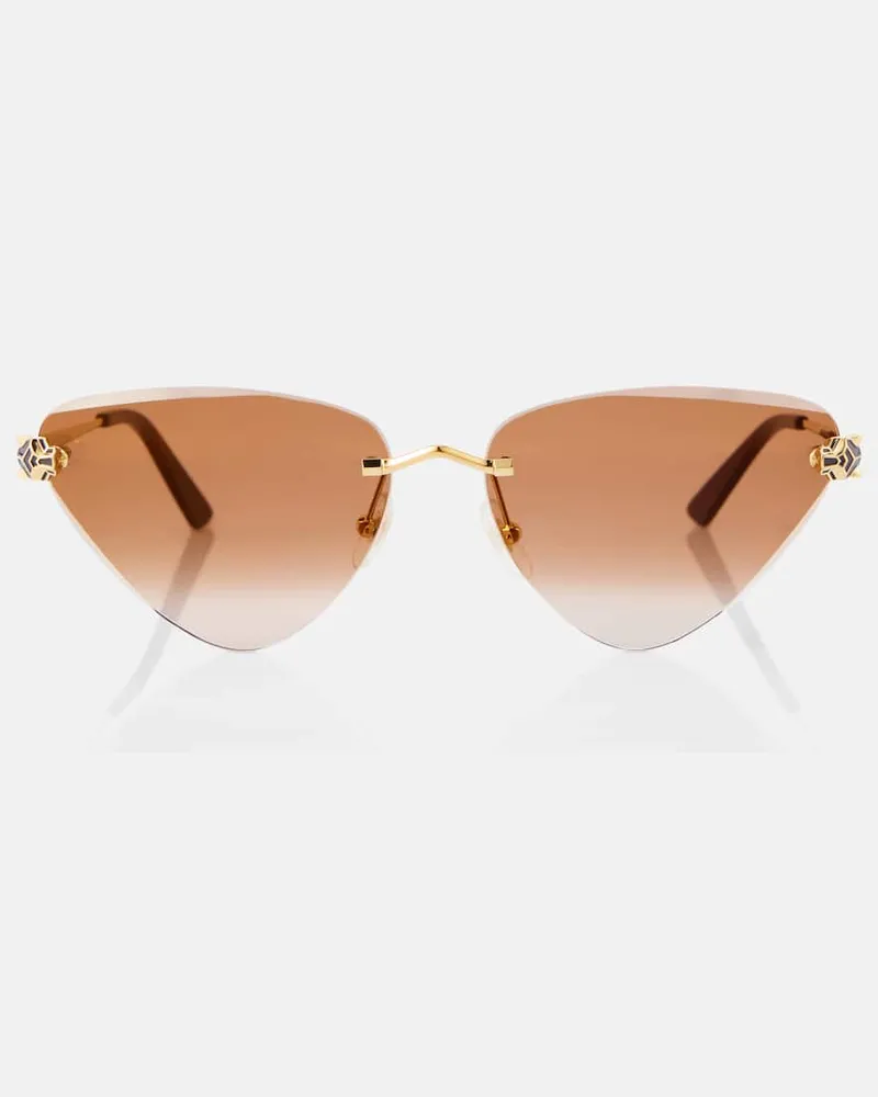 Cartier Cat-Eye-Sonnenbrille Panthère de Cartier Braun