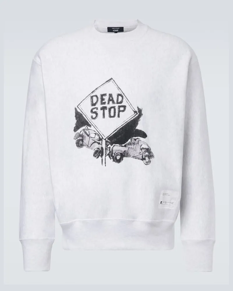 Comme des Garçons Comme des Garçons Homme Bedrucktes Sweatshirt aus Baumwoll-Jersey Weiß