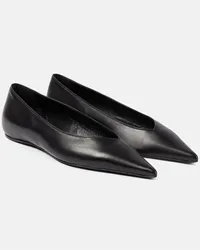 Totême Ballerinas The Asymmetric aus Leder Schwarz