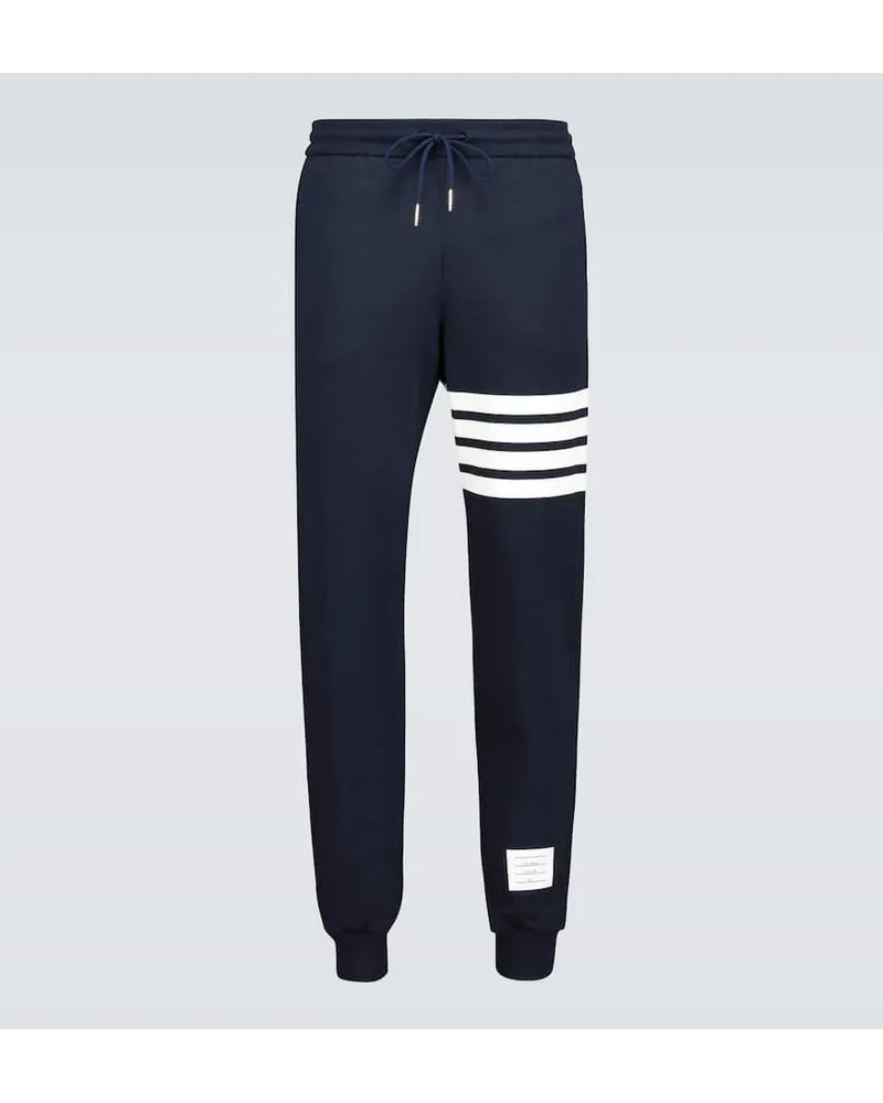 Thom Browne Trackpants 4-Bar aus Baumwolle Blau