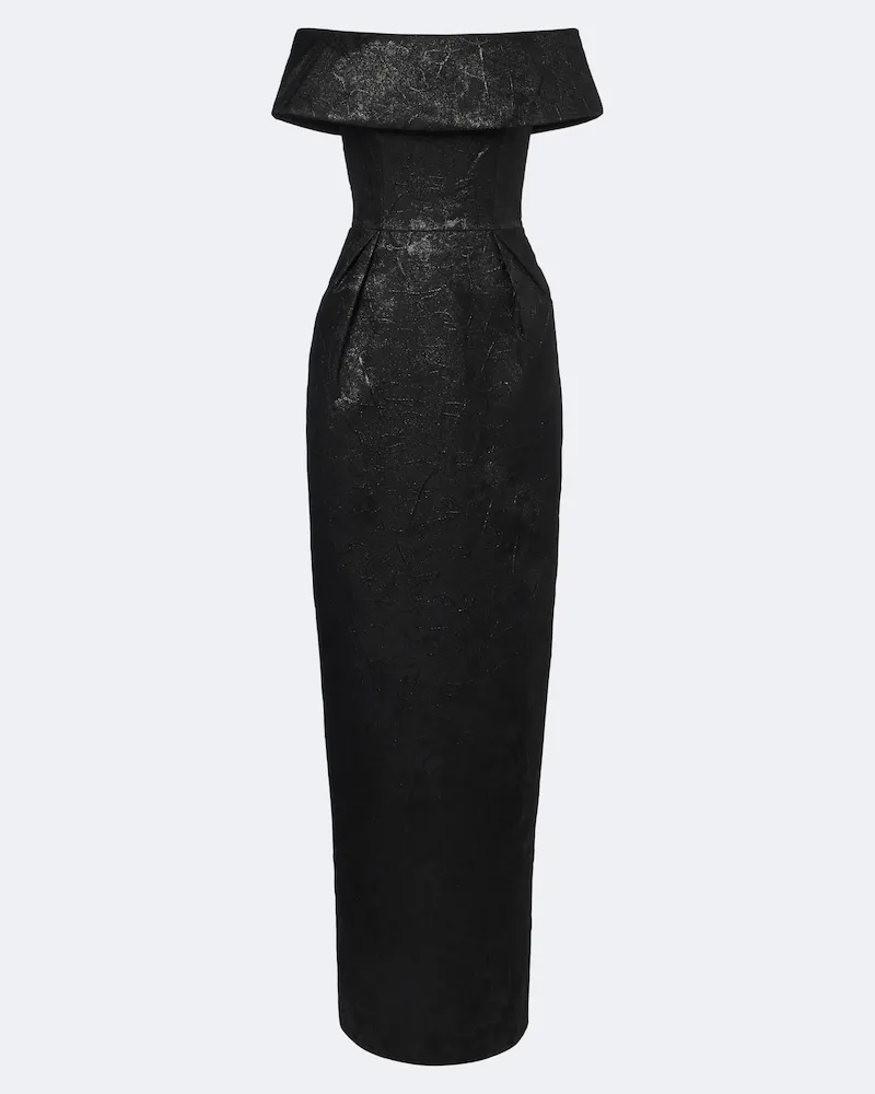 Rebecca Vallance Off-Shoulder Robe Elowen Schwarz