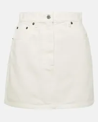 Prada High-Rise-Jeansrock Weiss