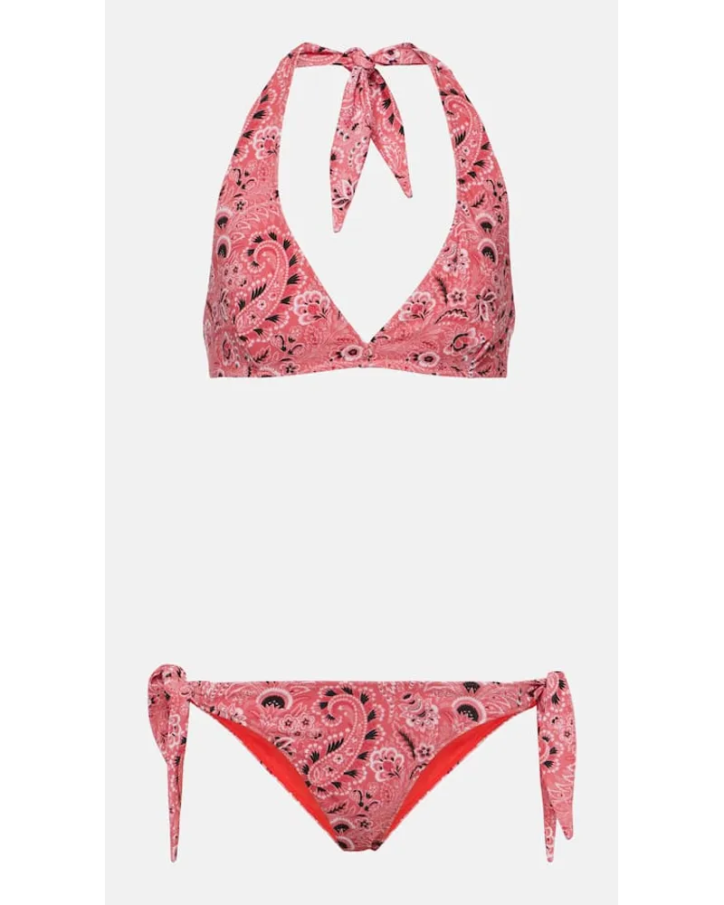 Etro Bedruckter Bikini Rot