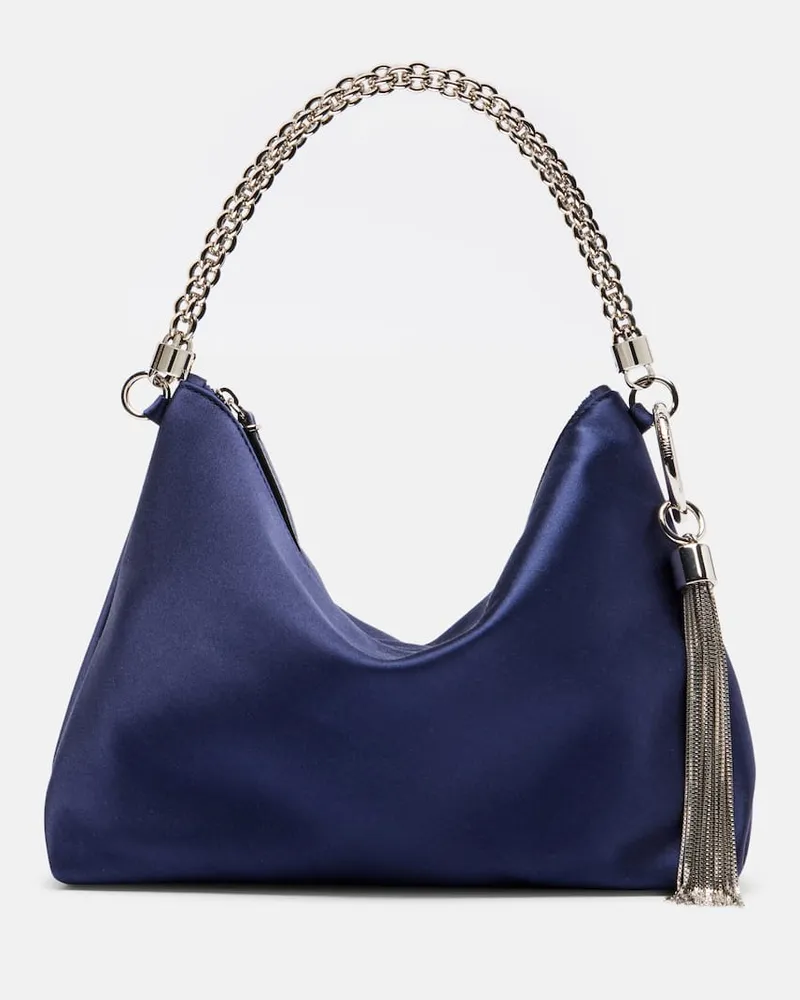 Jimmy Choo Clutch Callie Small aus Satin Blau