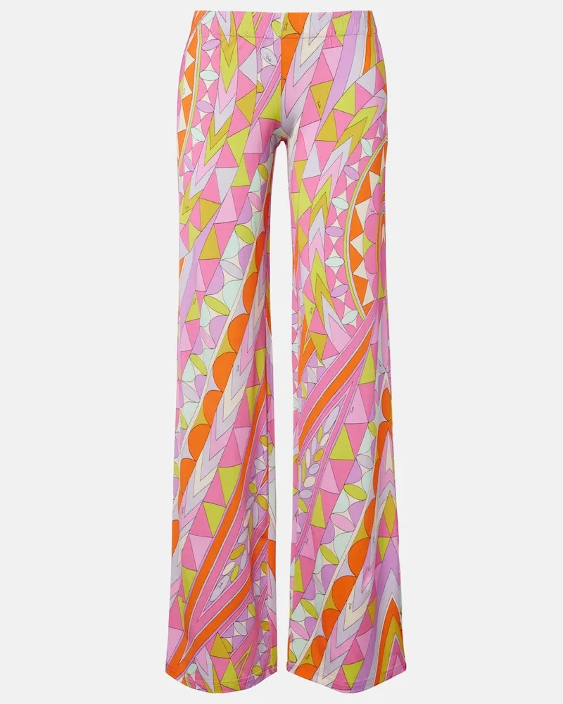 Emilio Pucci Weite Hose Manuba aus Jersey Multicolor