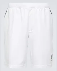 Brunello Cucinelli Bestickte Bermuda-Shorts aus Baumwolle Weiss