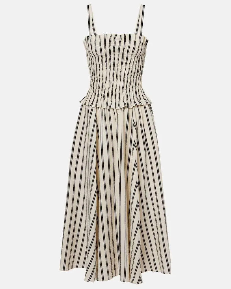 Ralph Lauren Midikleid aus einem Seidengemisch Beige