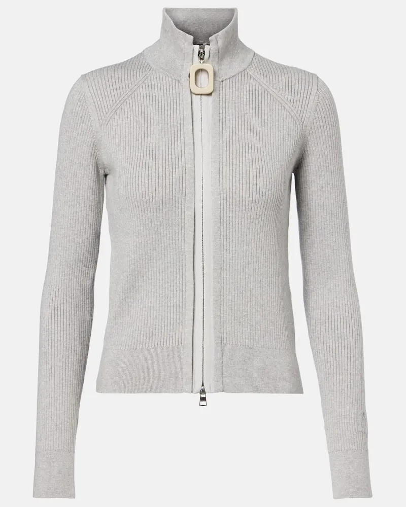 J.W.Anderson Bestickter Cardigan aus einem Baumwollgemisch Grau