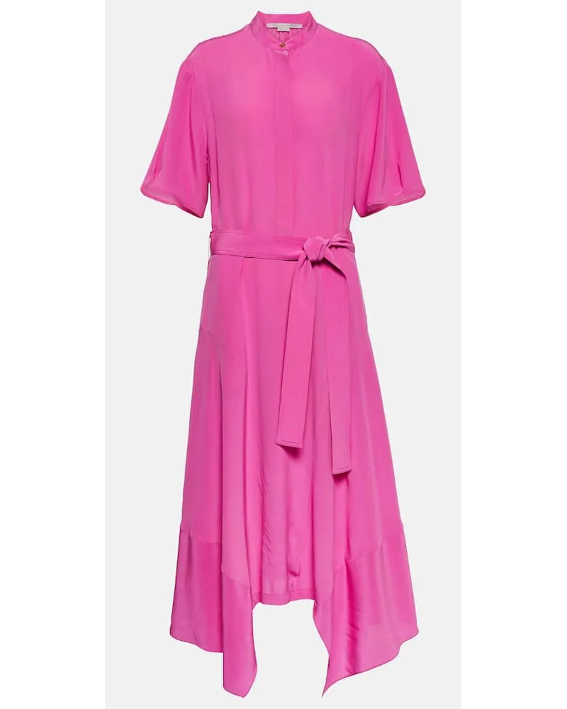 Stella McCartney Midikleid aus Seide Pink