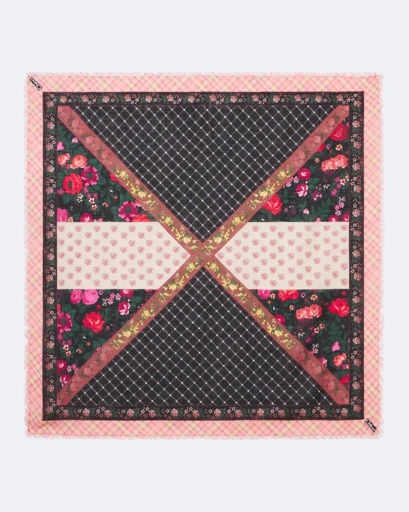 Chloé Chloé Tuch Chloé Folk aus Kaschmir und Wolle Multicolor