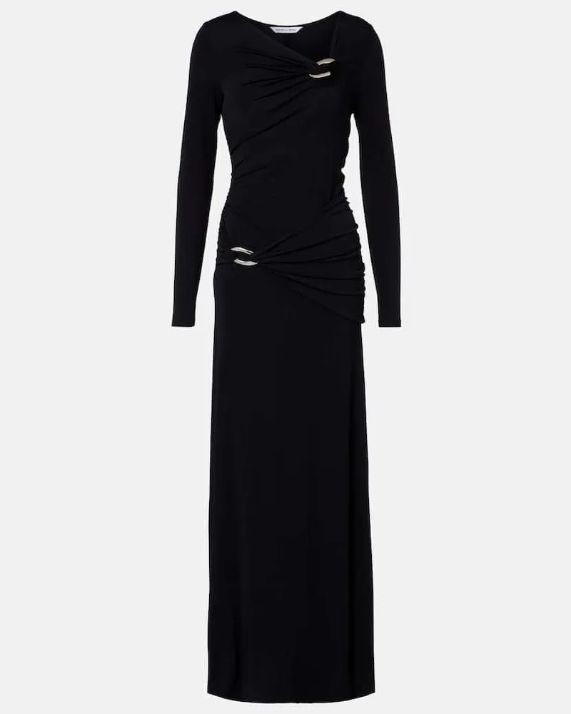 Veronica Beard Maxikleid Viela aus Jersey Schwarz