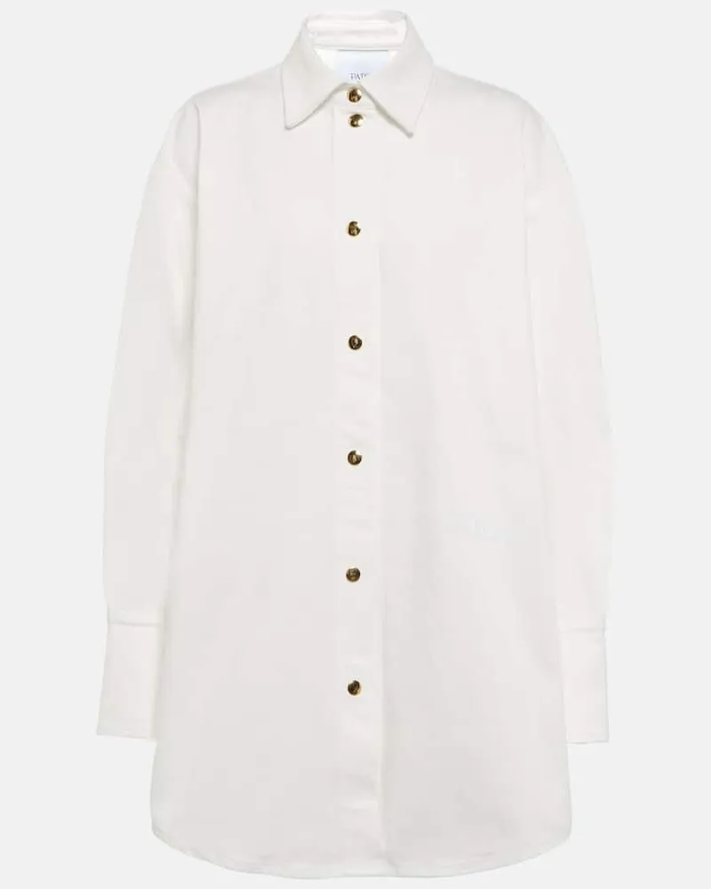 Patou Oversize-Jeanshemd Weiß