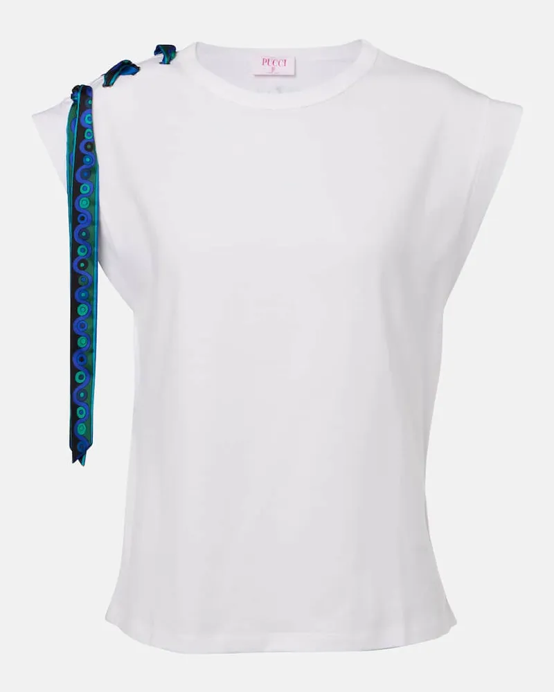 Emilio Pucci T-Shirt Iride aus Baumwolle Weiß