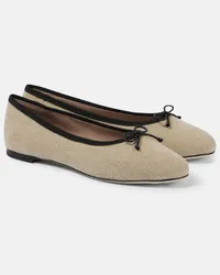 Malone Souliers X Tabitha Simmons Ballerinas Misty aus Canvas Beige